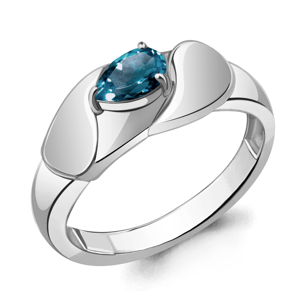 

Кольцо из серебра с топазом Aquamarine Aquamarine 6968708_925_р р. 18, 6968708_925_р