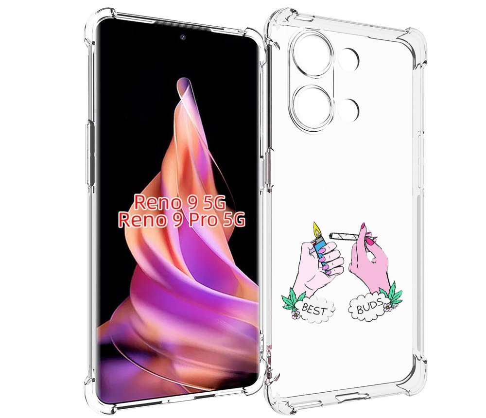 

Чехол MyPads плохие руки женский для Oppo Reno 9/Reno 9 Pro, Прозрачный, Tocco