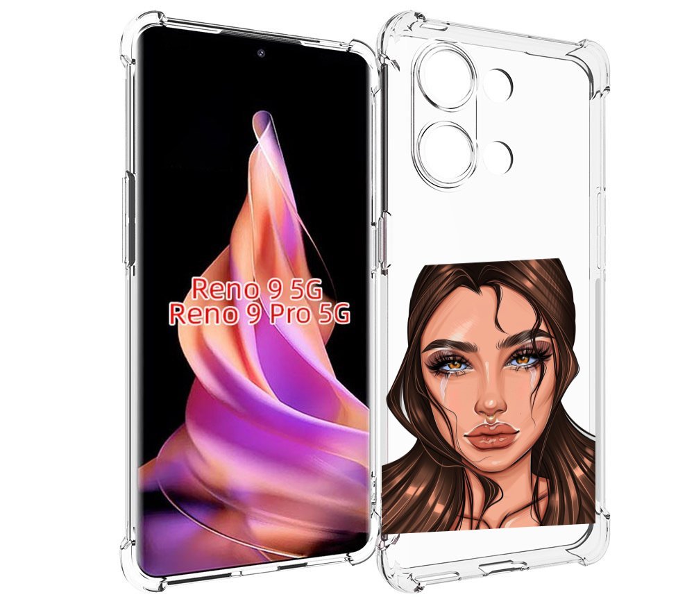 

Чехол MyPads плачущая-девушка женский для Oppo Reno 9/Reno 9 Pro, Прозрачный, Tocco