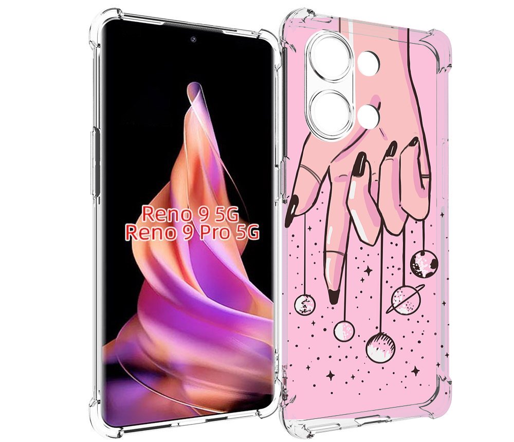 

Чехол MyPads планеты-на-пальцах для Oppo Reno 9/Reno 9 Pro, Прозрачный, Tocco