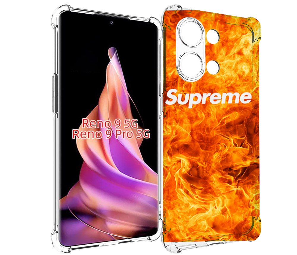 

Чехол MyPads пламя-пламенное суприм для Oppo Reno 9/Reno 9 Pro, Прозрачный, Tocco