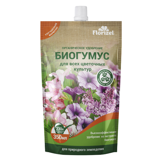 

Органическое удобрение Florizel Биогумус для цветончых Z-FL-02 350 мл