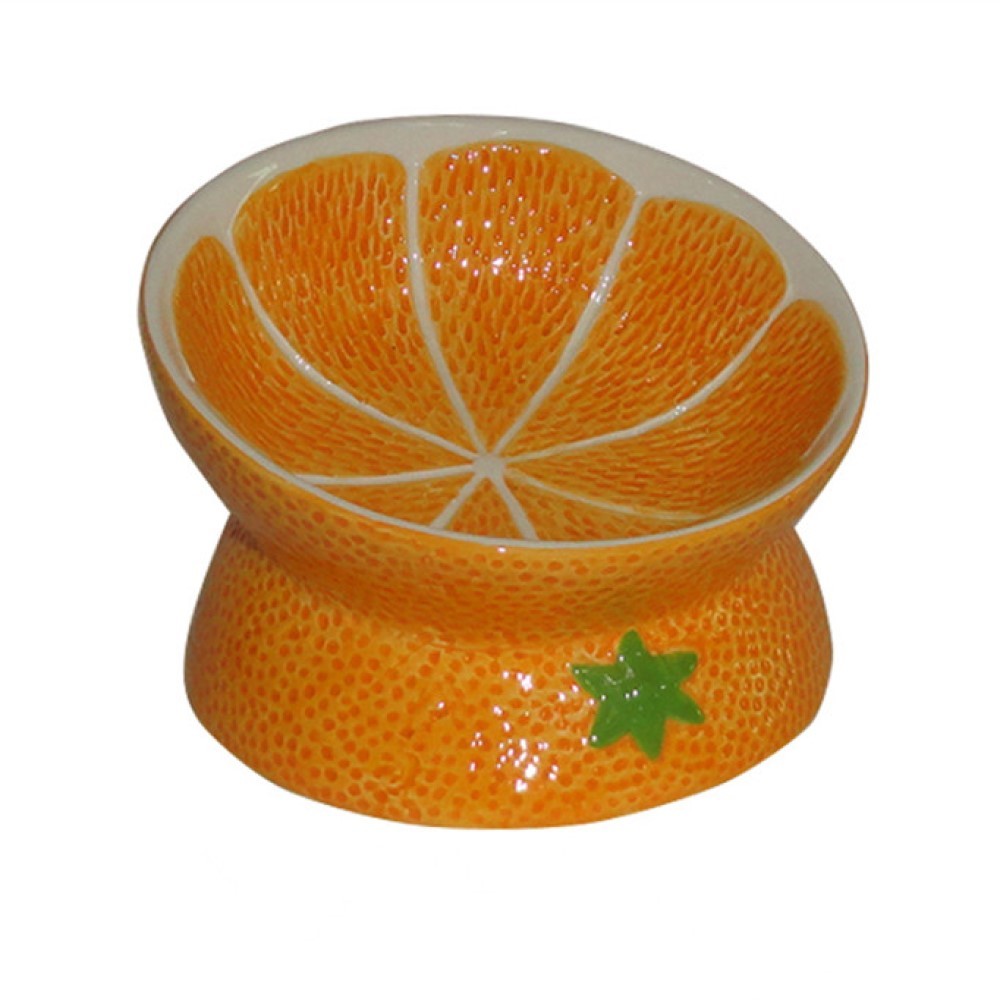 Миска для грызунов FOXIE Orange fruit оранжевый, керамика, 13х13x9.5см, 180 мл