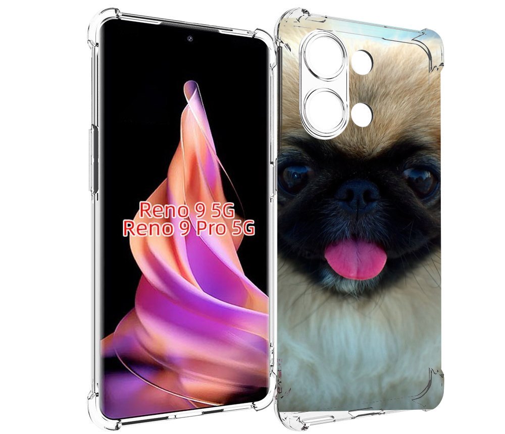 

Чехол MyPads пекинез для Oppo Reno 9/Reno 9 Pro, Прозрачный, Tocco