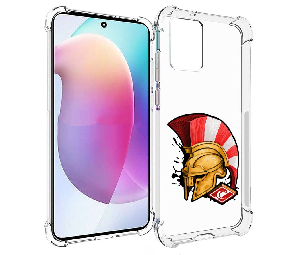 

Чехол MyPads ФК спартак шлем для Motorola Edge 30 Neo, Прозрачный, Tocco