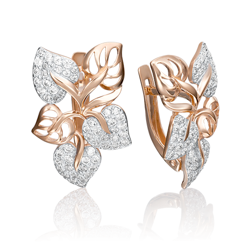 

Серьги из красного золота с фианитом PLATINA jewelry 02-2647-00-401-1110-32, 02-2647-00-401-1110-32