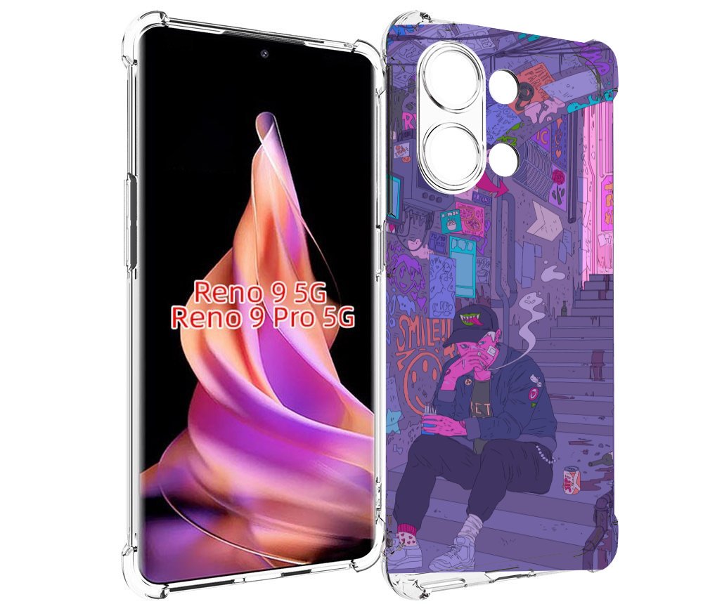 

Чехол MyPads парень в подъезде мультик для Oppo Reno 9/Reno 9 Pro, Прозрачный, Tocco