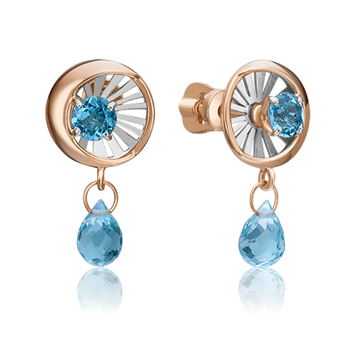 

Серьги из белого золота/красного золота с топазом PLATINA jewelry 02-4775-00-201-1111-75, 02-4775-00-201-1111-75