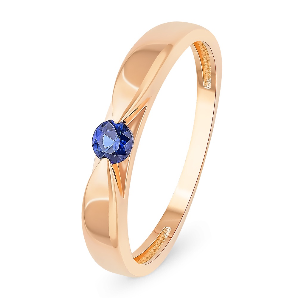 

Кольцо женское из красного золота с сапфиром 585Gold 101013779, р, 101013779