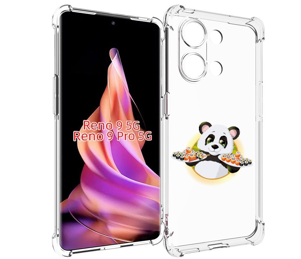 

Чехол MyPads панда-с-суши для Oppo Reno 9/Reno 9 Pro, Прозрачный, Tocco
