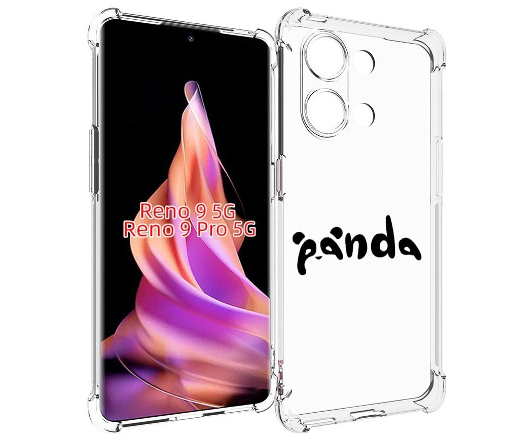 

Чехол MyPads панда надпись для Oppo Reno 9/Reno 9 Pro, Прозрачный, Tocco