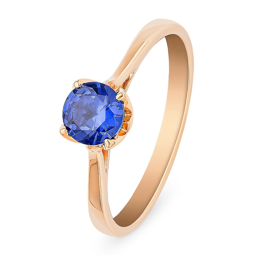 

Кольцо женское из красного золота с сапфиром 585Gold 101013787, р, 101013787