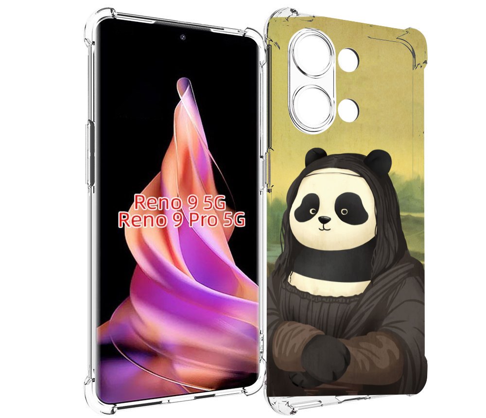 

Чехол MyPads панда монализа для Oppo Reno 9/Reno 9 Pro, Прозрачный, Tocco