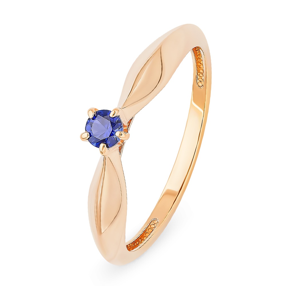 

Кольцо женское из красного золота с сапфиром 585Gold 101013786, р, 101013786
