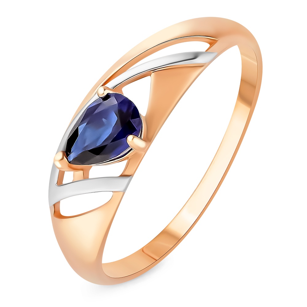 

Кольцо женское из красного золота с сапфиром 585Gold 101013750, р, 101013750
