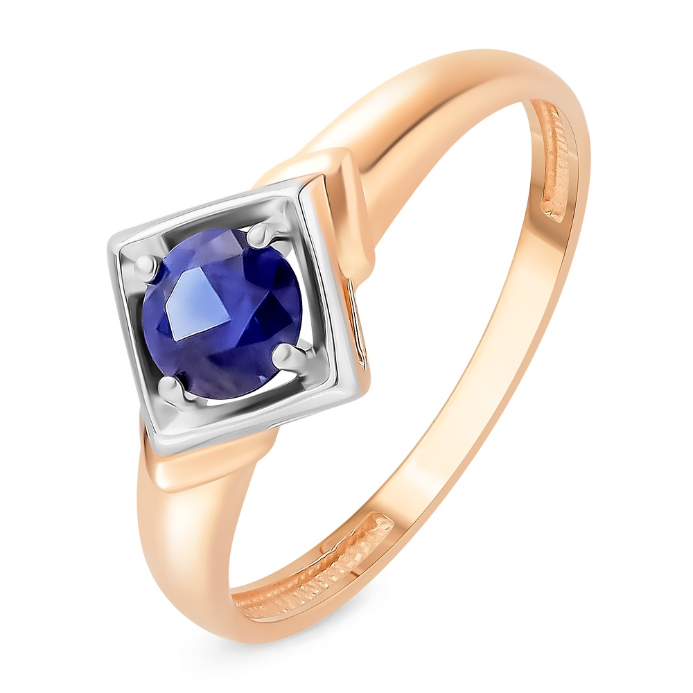 

Кольцо женское из красного золота с сапфиром 585Gold 101013748, р, 101013748