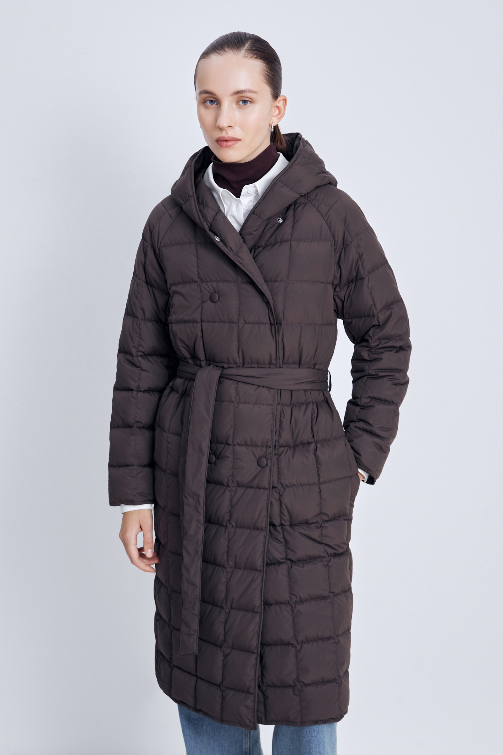 

Пальто женское Finn Flare FAE11069 фиолетовое 2XL, Коричневый, FAE11069