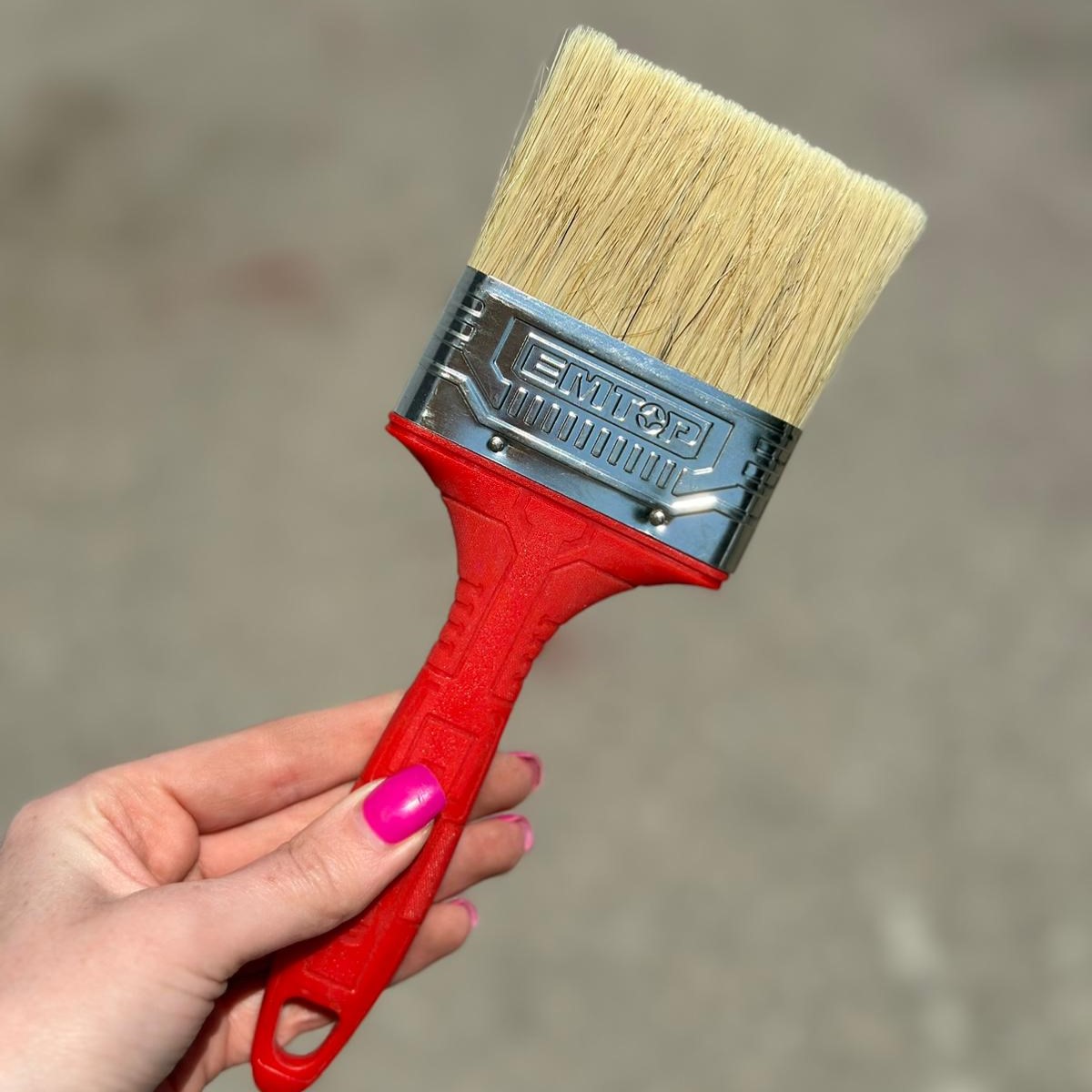 Кисть малярная плоская, EMTOP, кисть строительная для краски ширина 75мм, EPBH03702