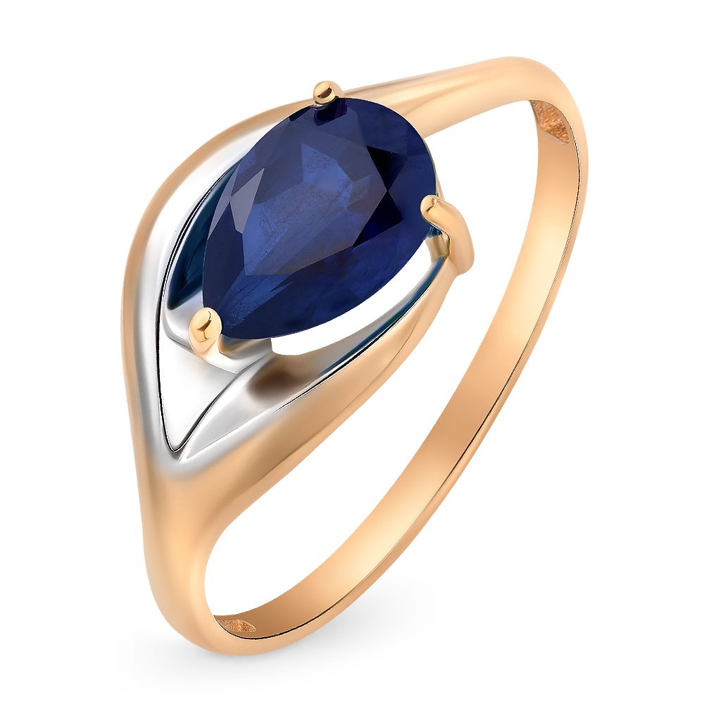 

Кольцо женское из красного золота с сапфиром 585Gold 101009614, р, 101009614