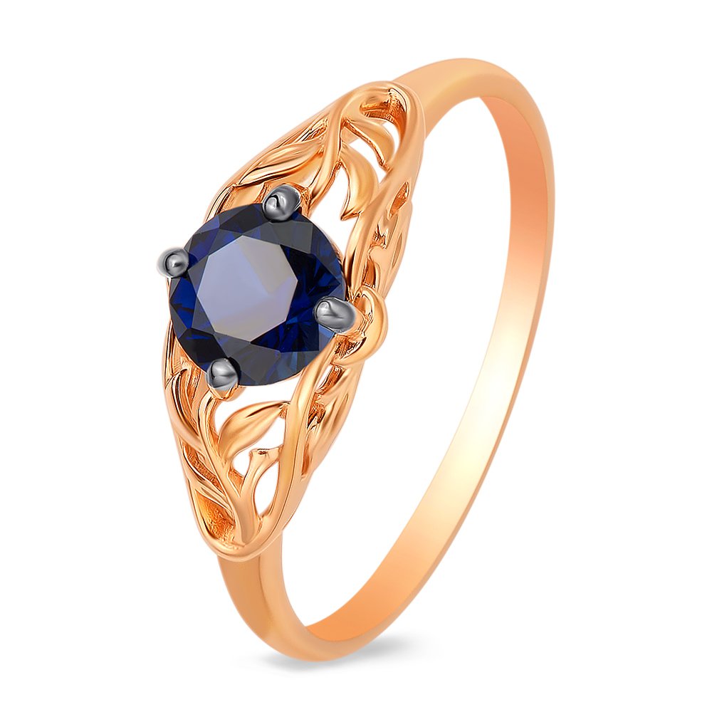 

Кольцо женское из красного золота с сапфиром 585Gold 101011551, р, 101011551