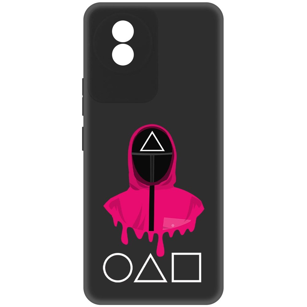 

Чехол-накладка Софт Игра в кальмара-Солдат для Vivo Y02, Черный