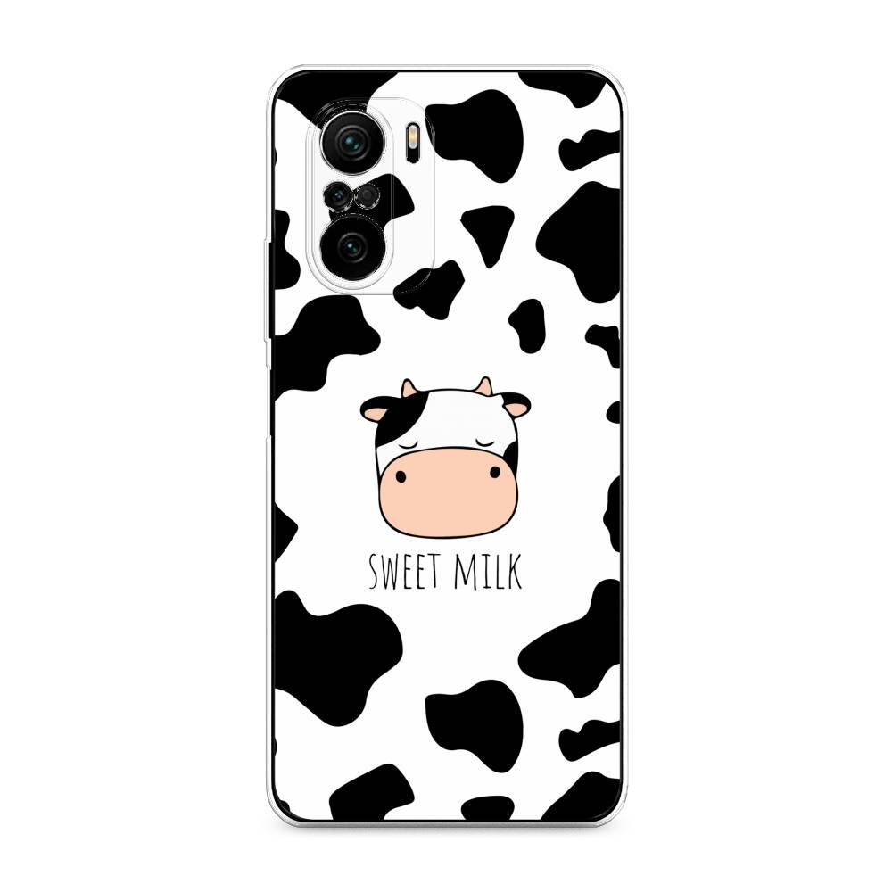 

Чехол на Xiaomi Poco F3 "Sweet milk", Розовый;белый;черный, 312650-1