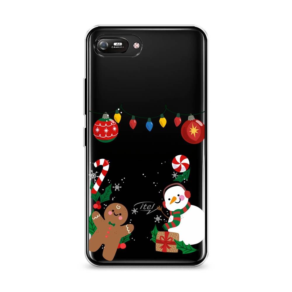 

Чехол на Itel A25 "Новогоднее настроение", Коричневый;красный;зеленый, 3200950-5