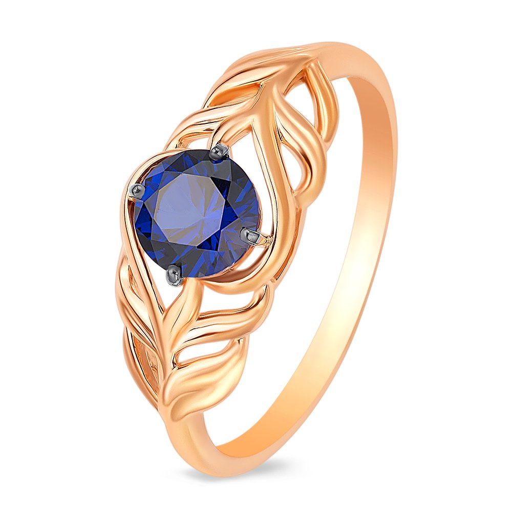 

Кольцо из золота р.  585Gold 101011548, сапфир искусственный, 101011548