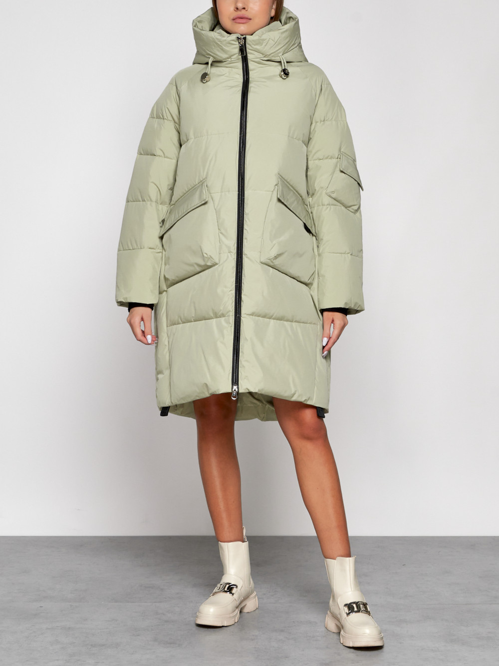 

Пальто женское NoBrand AD51139 зеленое XL, Зеленый, AD51139