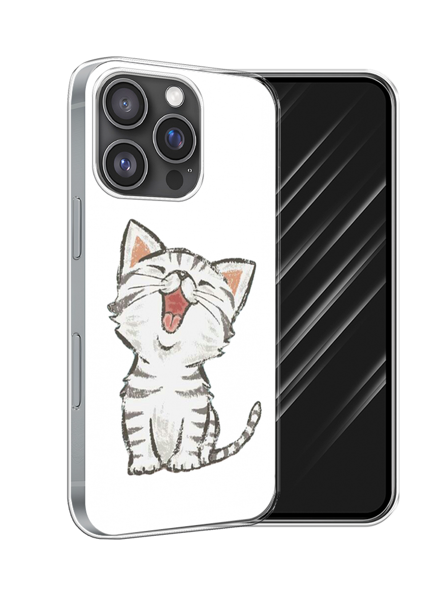 

Чехол Awog на Apple iPhone 16 Pro "Котенок рисованный", Серый;белый, 16250-1
