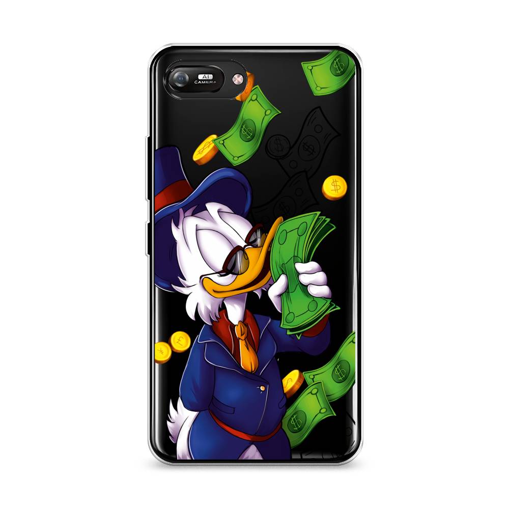 

Чехол на Itel A25 "Scrooge McDuck with Money", Синий;зеленый;белый, 3200950-6