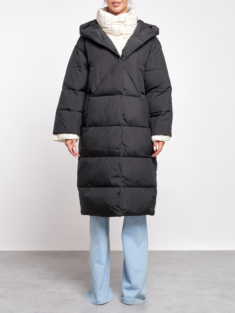 

Пальто женское NoBrand AD52393 черное L, Черный, AD52393