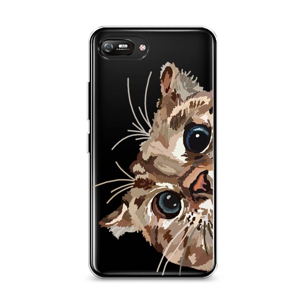 

Чехол на Itel A25 "Любопытный кот", Коричневый;синий;черный, 3200950-1