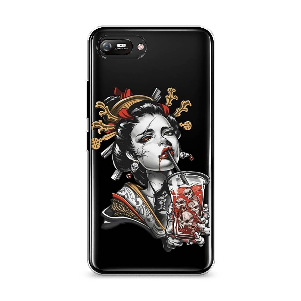 

Чехол на Itel A25 "Опасная гейша", Красный;черный;серый, 3200950-4