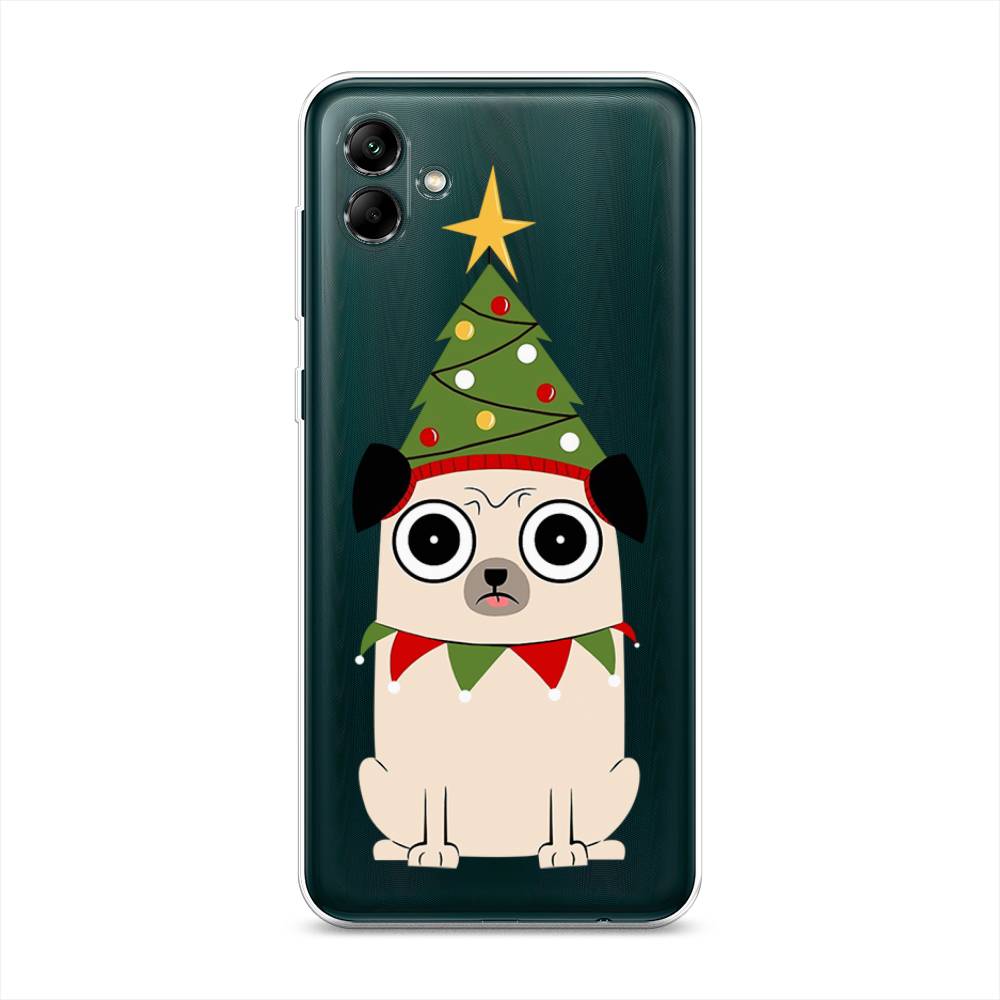 

Чехол на Samsung Galaxy A04 "Собачка с ёлочкой", Бежевый;красный;зеленый, 2107050-1