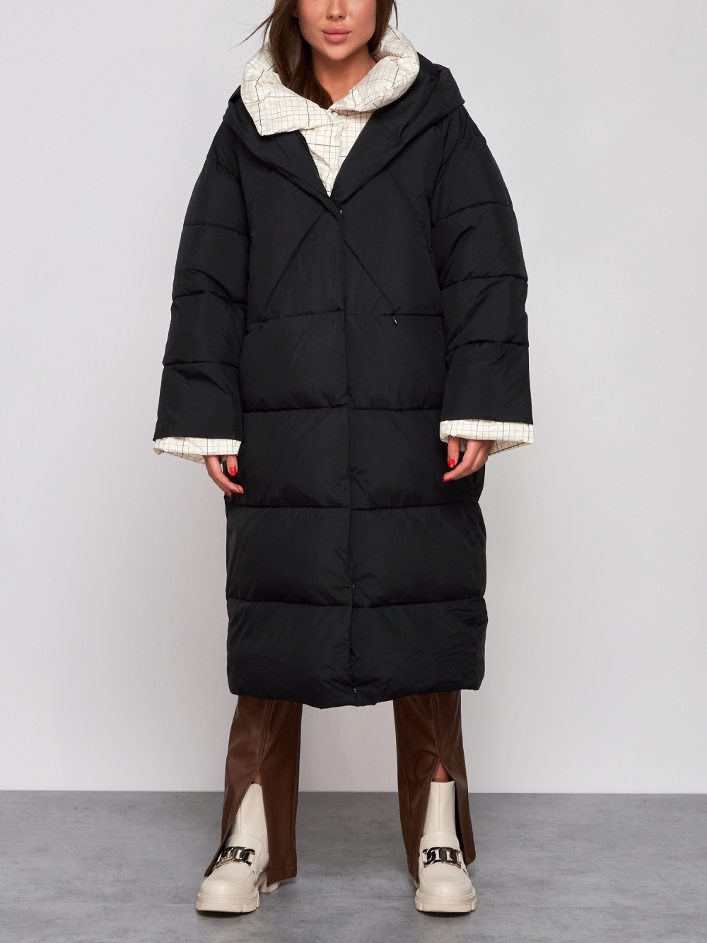 

Пальто женское NoBrand AD52395 черное L, Черный, AD52395