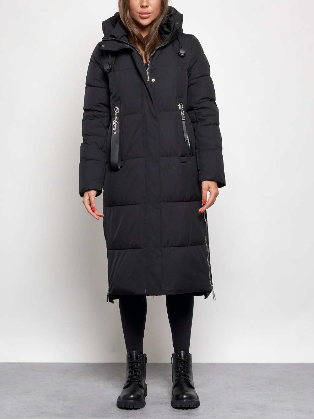 

Пальто женское NoBrand AD52351 черное L, Черный, AD52351