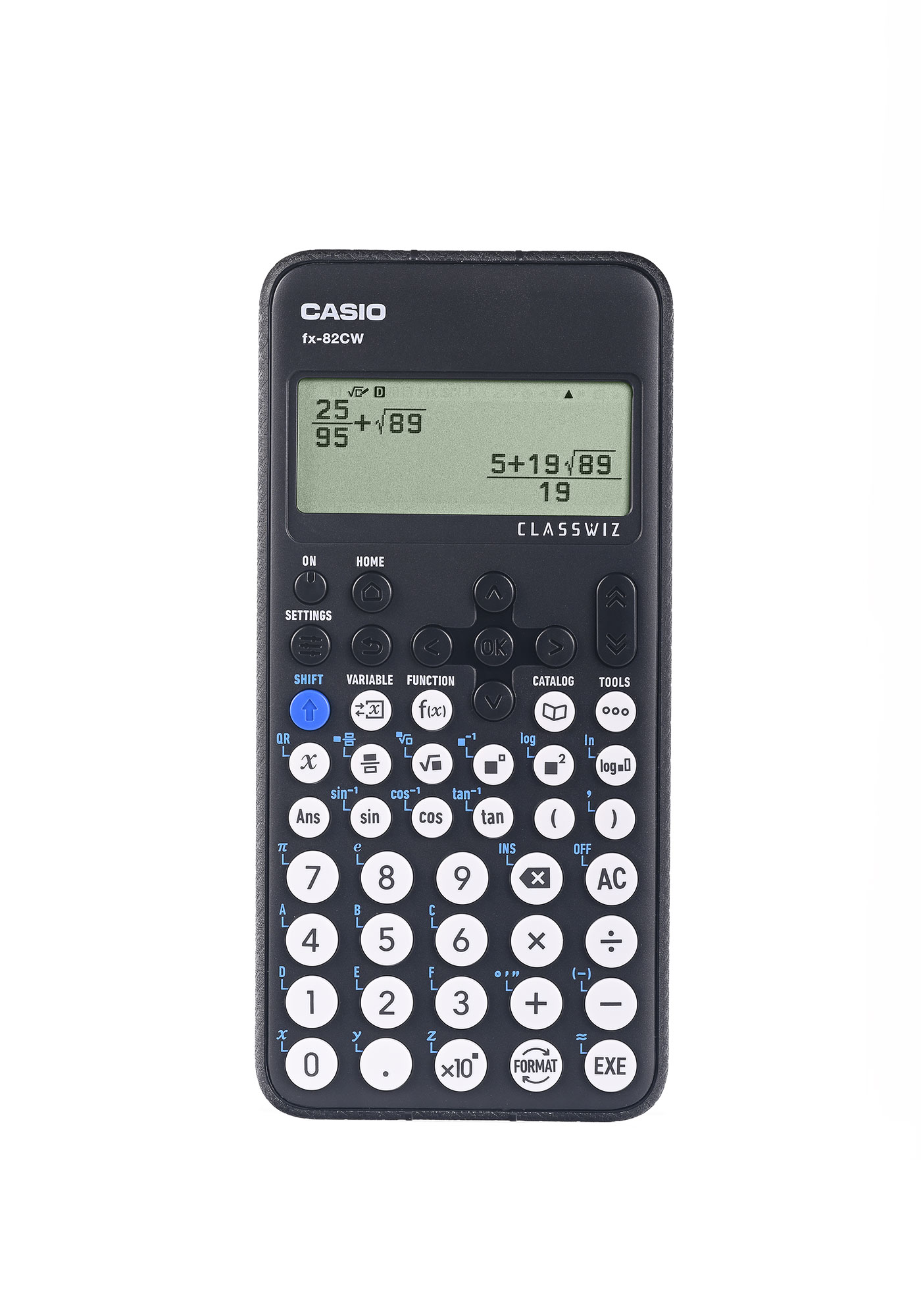 Калькулятор Casio FX-82CW, непрограммируемый, черный