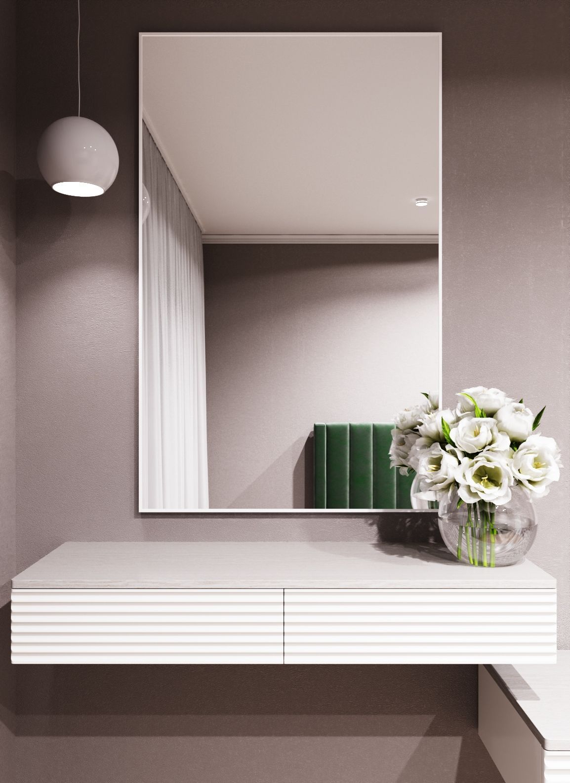 

Зеркало интерьерное настенное ONE MARKET 130х80 см Белое, Белый