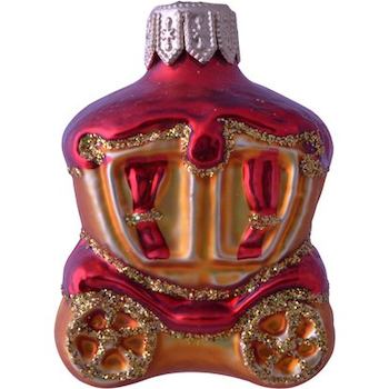 

Елочная игрушка Карета 1 шт. красная, Красный, Карета