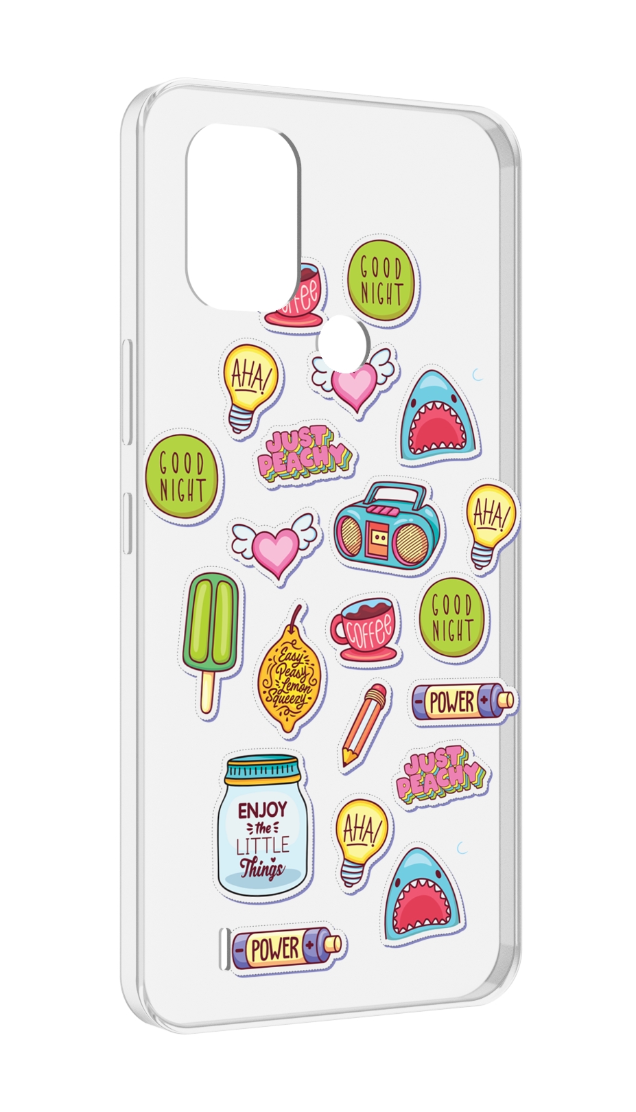 

Чехол MyPads стикер-пак для Nokia C31, Прозрачный, Tocco