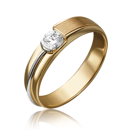 

Кольцо из желтого золота с фианитом р. 16,5 PLATINA jewelry 01-5244-00-501-1130-38, 01-5244-00-501-1130-38