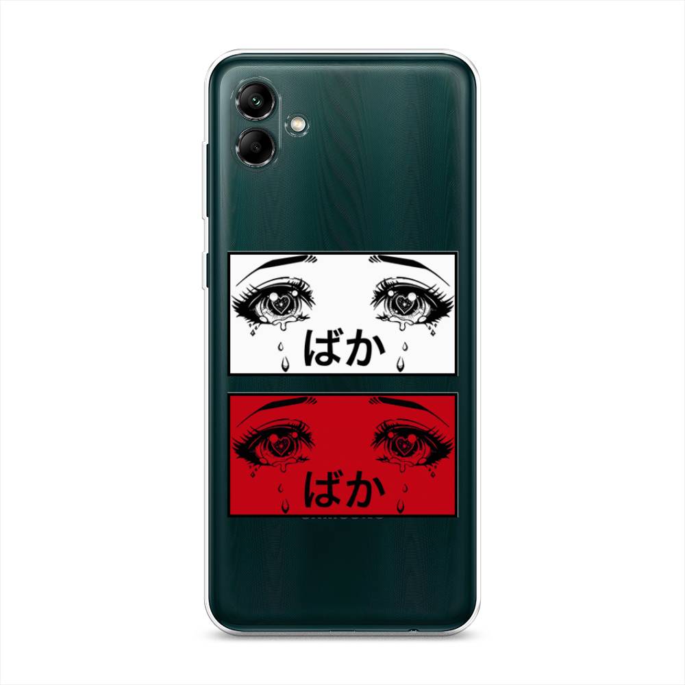 

Чехол на Samsung Galaxy A04 "Красные глаза манга", Красный;белый;черный, 2107050-4