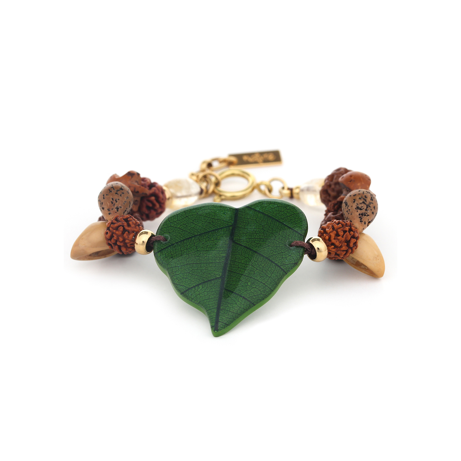 

Браслет из бижутерного сплава р.19 Nature Bijoux NB24.2-13-43671, дерево/семена, NB24.2-13-43671