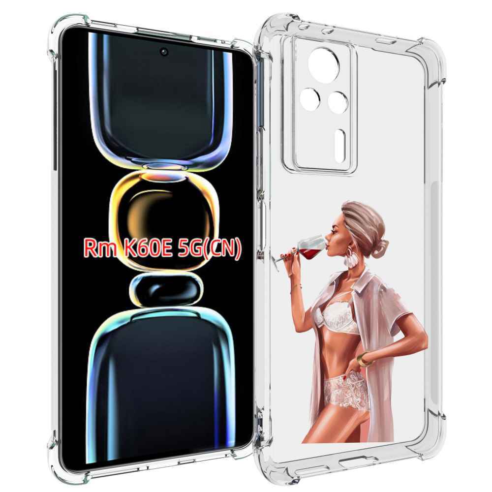 

Чехол MyPads Девушка-с-вином женский для Xiaomi Redmi K60E, Tocco