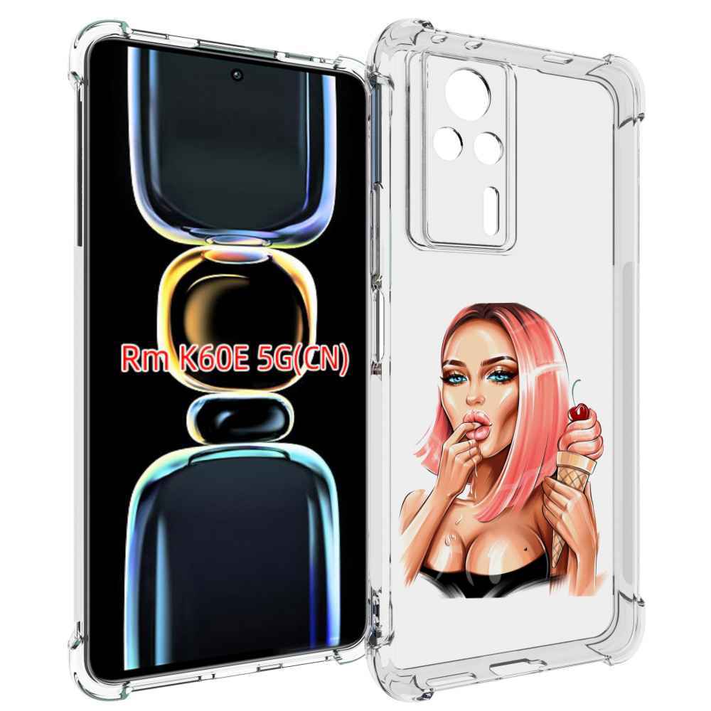 

Чехол MyPads Девушка-и-мороженое женский для Xiaomi Redmi K60E, Tocco