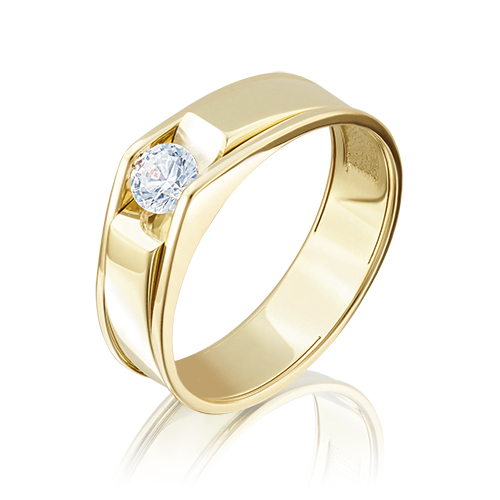 

Кольцо из желтого золота с фианитом р. 16,5 PLATINA jewelry 01-5075-00-501-1130-38, 01-5075-00-501-1130-38