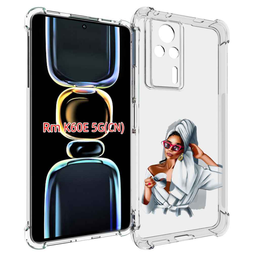 

Чехол MyPads Девушка в белом халате женский для Xiaomi Redmi K60E, Tocco