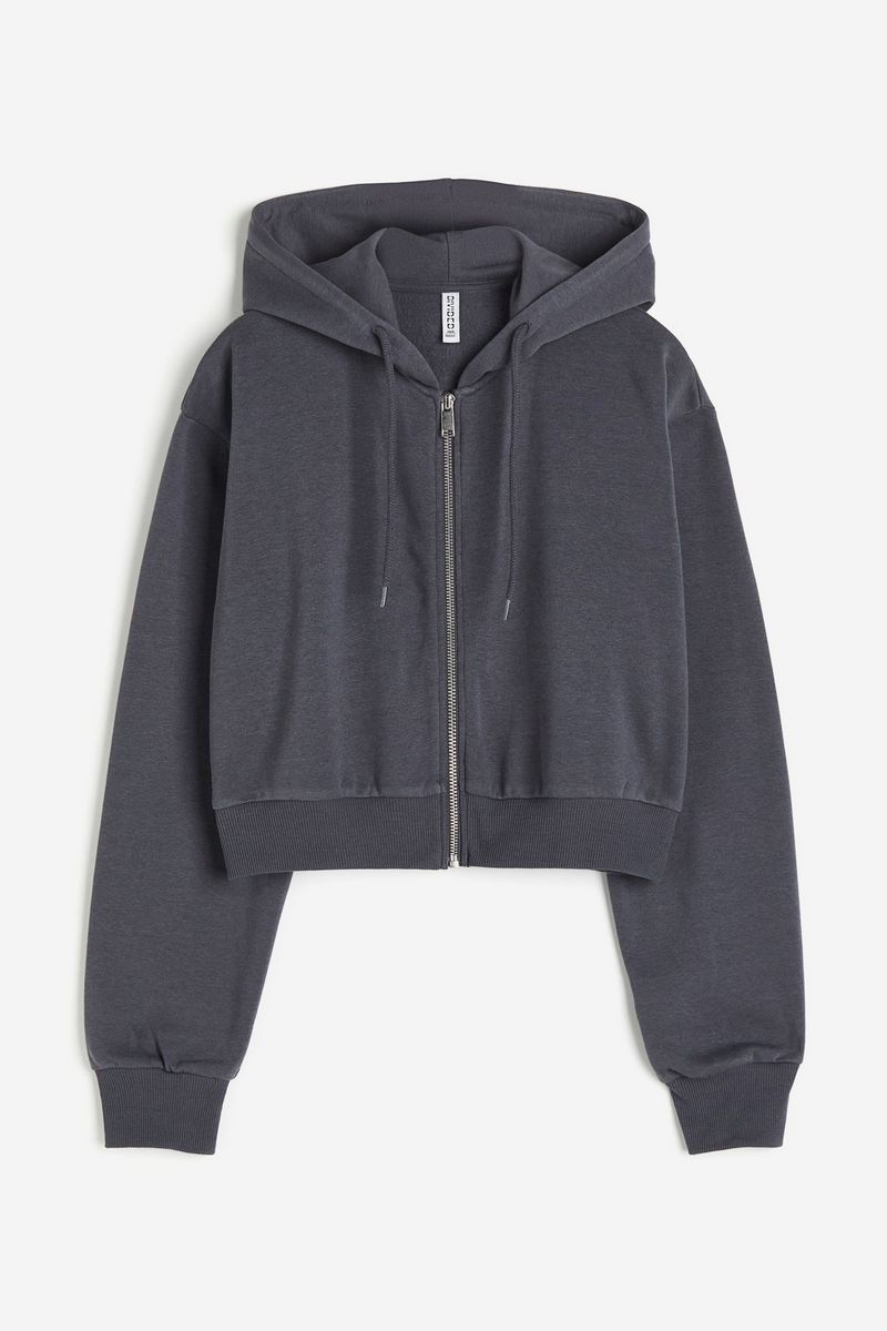 

Толстовка женская H&M 1193900 серая L, Серый, 1193900