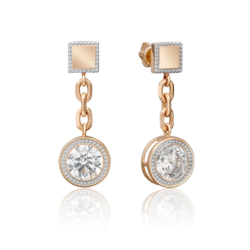 

Серьги из красного золота с фианитом PLATINA jewelry 02-4557-00-501-1110-38, 02-4557-00-501-1110-38